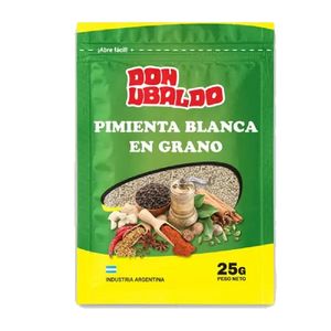 Pimienta Don ubaldo negra grano 25 gr