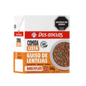 Guiso de lentejas Dos Anclas listo 390 gr