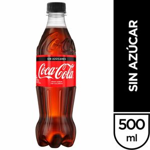 Gaseosa Coca Cola sin azucar pet 500 cc