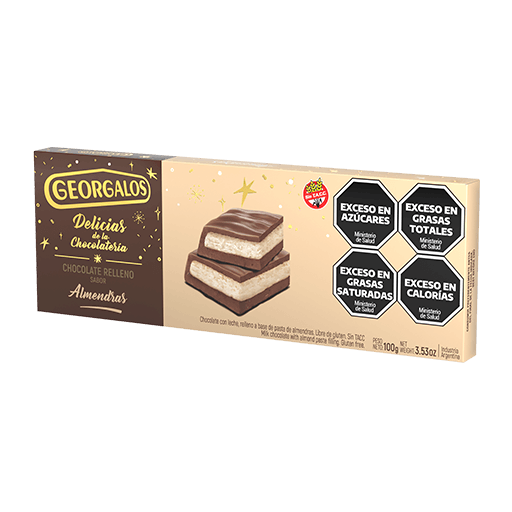 Tableta Georgalos chocolate relleno de almendras 100 gr