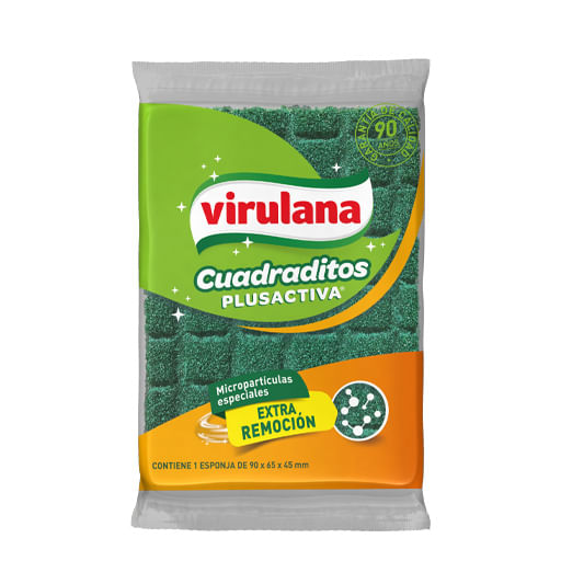 Esponja Virulana fibra cuadraditos