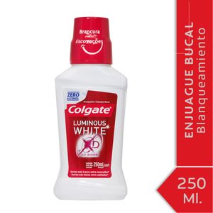 Enjuague bucal Colgate Luminous white zero 250 ml