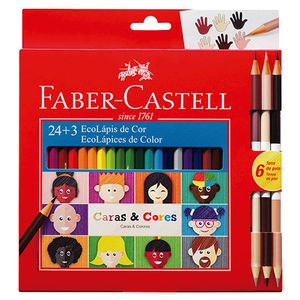 Ecolapices Faber-Castell caras colores 24+3 u