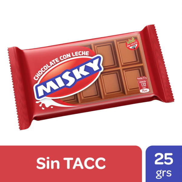 Chocolate Misky con leche 25 gr