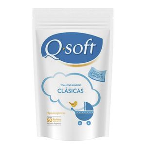 Toalla humeda Q-Soft Baby clasicas doy pack 50 u