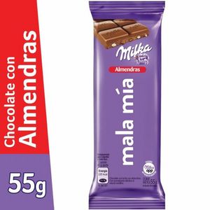 Chocolate Milka almendras 55 gr