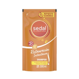 Shampoo Sedal reconstruccion y restauracion instantanea doy pack 300 ml