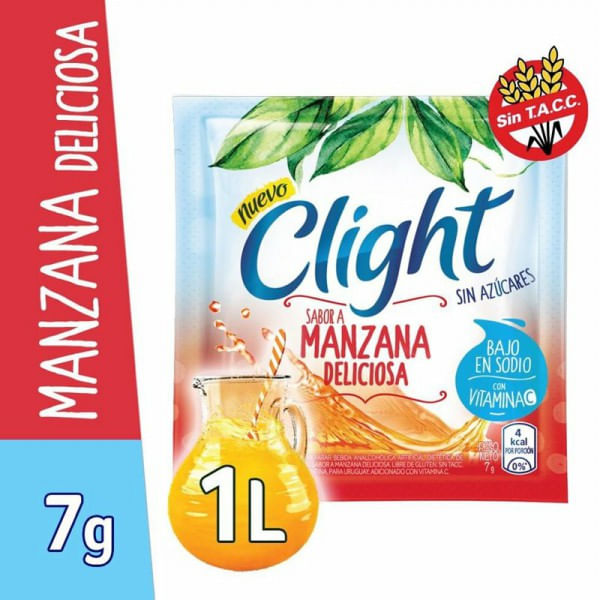 Jugo en polvo Clight manzana deliciosa 7/7.5 gr