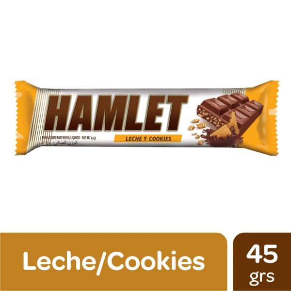 Chocolate Ha mlet leche con galleta 45 gr
