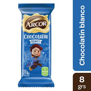 Chocolate Arcor blanco 8 gr