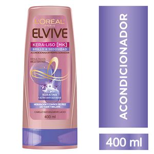 Acondicionador Elvive keratina-liso brillo & sedoso 400 ml