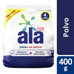 Jabon en polvo Ala lavado a mano 400 gr