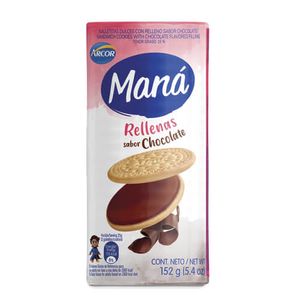 Galletitas Mana relleno chocolate 165 gr