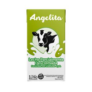Leche larga vida Angelita parcialmente descremada tetrabrik 1 lt