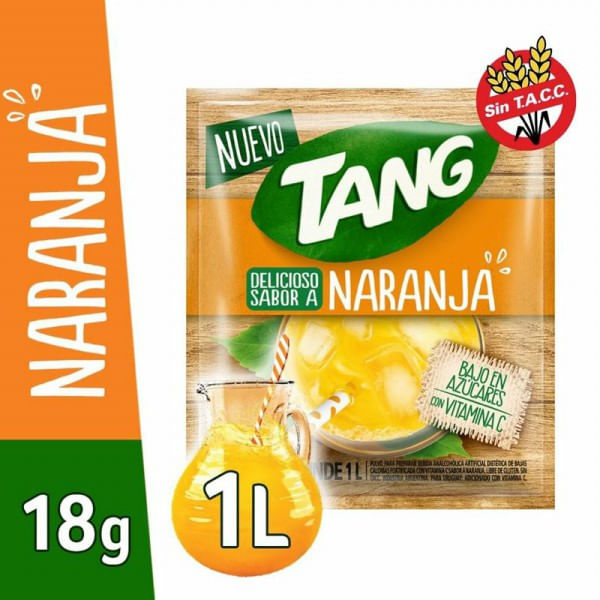Jugo en polvo Tang naranja 18 gr