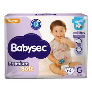 Pañal Babysec Premium soft G 60 u