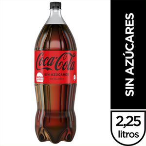 Gaseosa Coca Cola sin azucar pet 2.25 lt