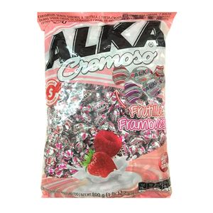 Caramelos Alka cremoso frutilla/frambuesa 800 gr