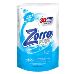 Jabon liquido Zorro con suavizante doy pack 800 cc