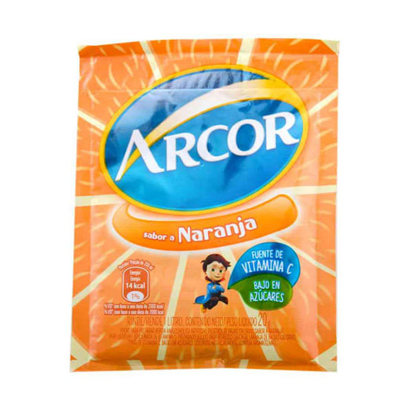 Jugo en polvo Arcor naranja 15 gr