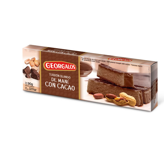Turron Georgalos mani con cacao 90 gr