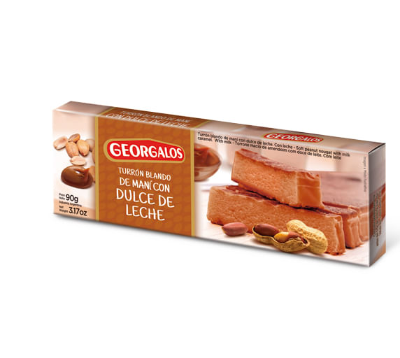 Turron Georgalos mani con dulce de leche 90 gr