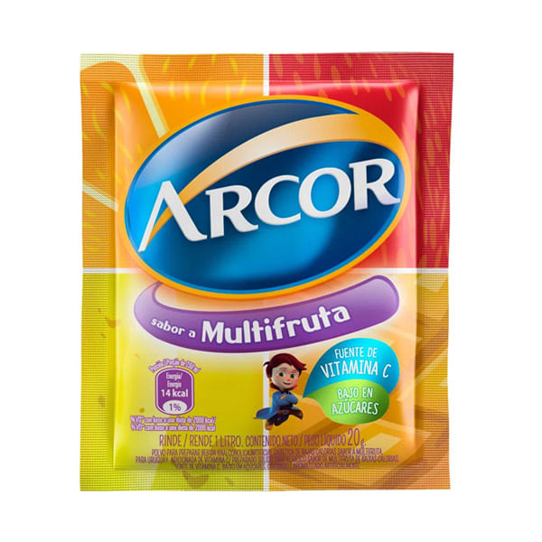 Jugo en polvo Arcor mu ltifruta 18/20 gr