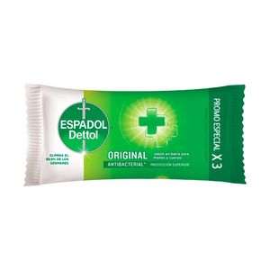 Jabon Espadol antibacterial original 3 u 80 gr