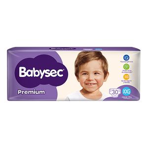 Pañal Babysec Premium hiper XXG 30/34 u