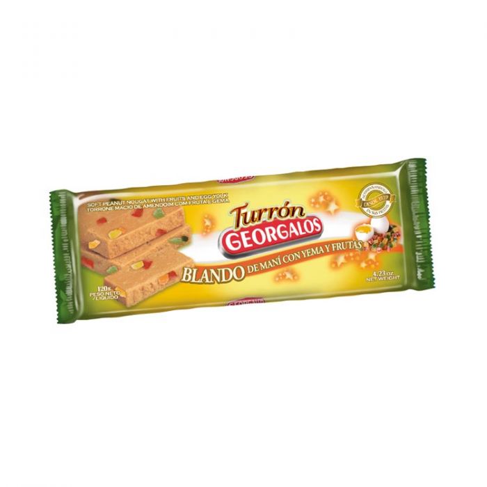 Turron Georgalos con yema con fruta 120 gr