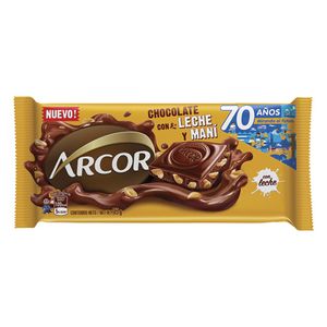 Chocolate Arcor con leche con mani 95/100 gr