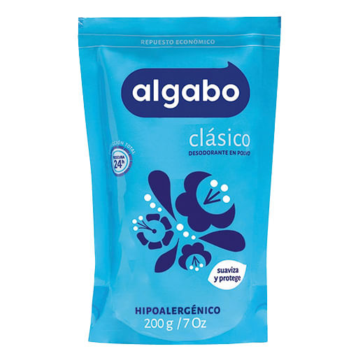 Desodorante Algabo polvo clasico celeste doy pack 200 gr
