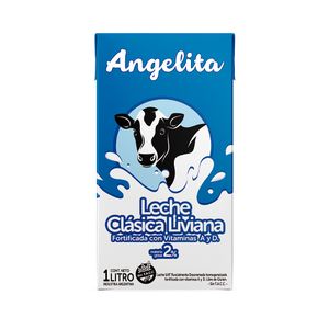Leche larga vida Angelita entera clasica liviana 2% tetrabrik 1 lt