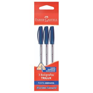 Boli grafo Faber-Castell trilu azul 4 u