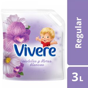 Suavizante Vivere violetas y flores blancas doy pack 3 lt