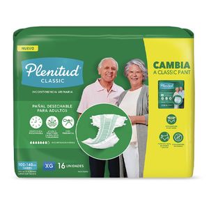 Pañal Plenitud classic adulto XG 16 u