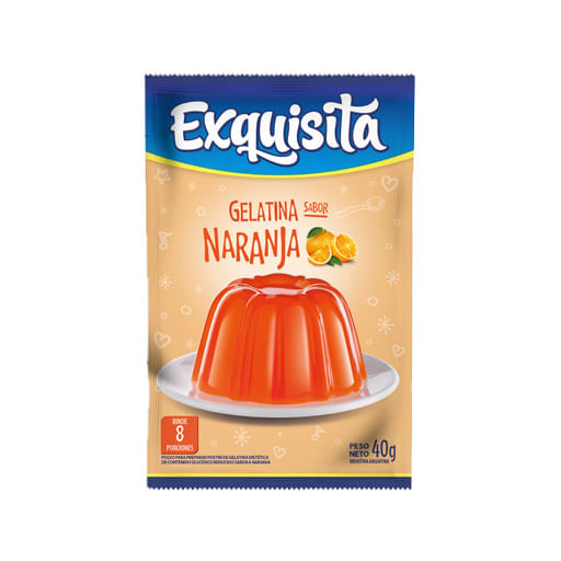 Gelatina Exquisita naranja sobre 40 gr