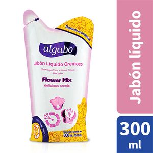 Jabon liquido Algabo flores mi doypack 300 ml