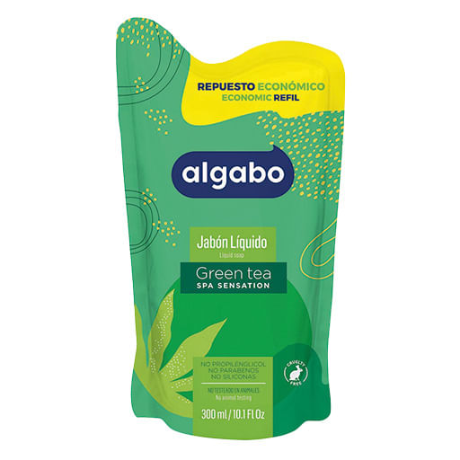 Jabon liquido Algabo  green tea doypack 300 ml