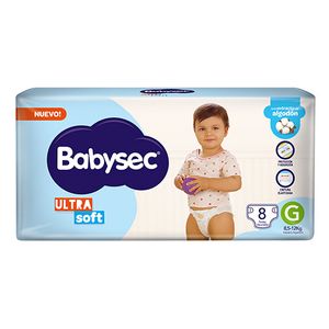 Pañal Babysec Ultra Sec/Soft regular G 8 u