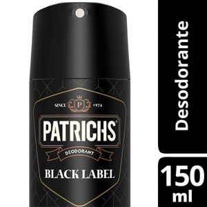 Desodorante Patrichs black label 150 ml