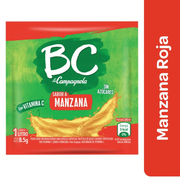 Jugo en polvo BC manzana 7/8.5 gr