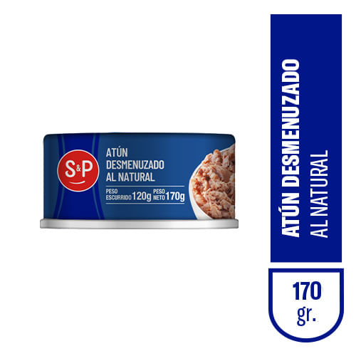 Atún S&P desmenuzado al natural 170 gr