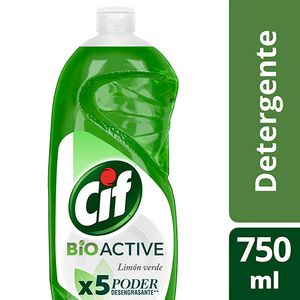 Lavavajillas Cif Bio Active limon verde 750 cc