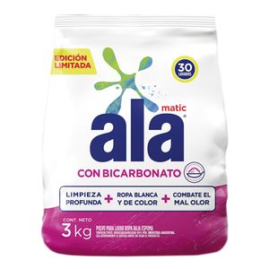 Jabon en polvo Ala Matic con bicarbonato 3 kg