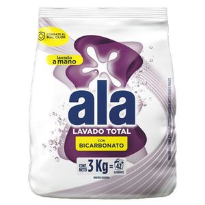 Jabon en polvo Ala con bicarbonato 3 kg