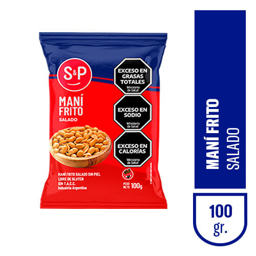Mani frito S&P salado sin piel 100 gr