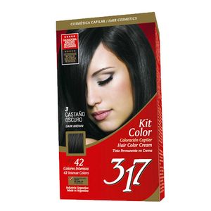 Tintura 317 kit 3 castaño oscuro
