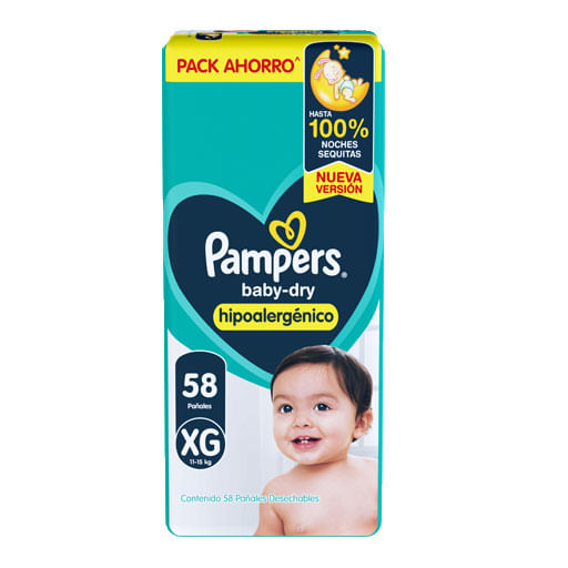 Panal Pampers Dry Mes XGD 58 un
