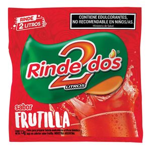 Jugo en polvo Rinde Dos frutilla 13 gr